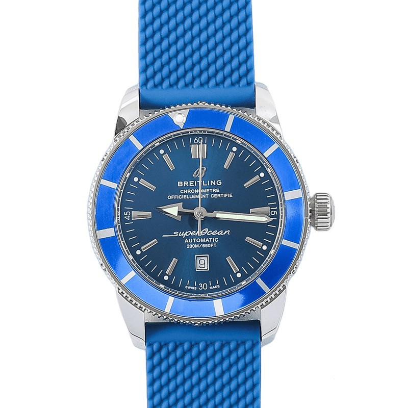นาฬิกา Breitling Superocean หน้าปัดสีน้ำเงิน สายเหล็ก นาฬิกาหรูหราสำหรับผู้ชาย นาฬิกากลไกอัตโนมัติ นาฬิกากีฬา สบายๆ ทันสมัย นาฬิกาไฮเอนด์ นาฬิกาหรูหรา นาฬิกาประณีต