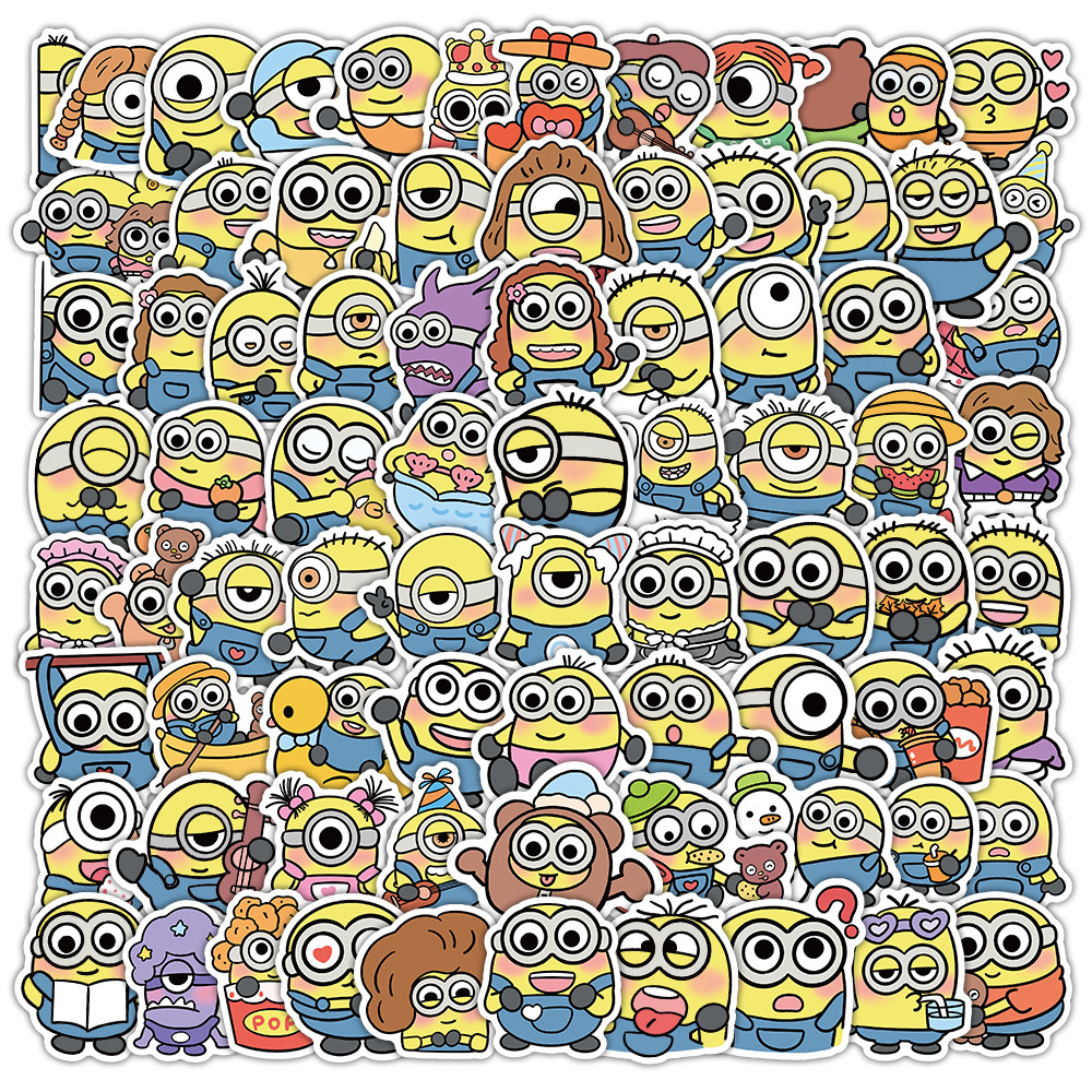 ชุดสติ๊กเกอร์ DIY 102 ชิ้น - ของตกแต่งการ์ตูนน่ารักสําหรับ Journal, แล็ปท็อปและพัดลม Despicable Me