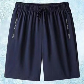 MUHANLU กางเกงขาสั้นกีฬาสำหรับบุรุษกระเป๋าซิปสองช่องกางเกงขา…