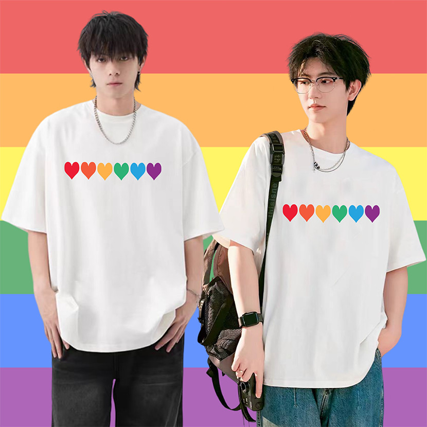 🏳️‍🌈 Pride Month🏳️‍🌈 เสื้อ  LGBT Rainbow Pride Month Gay Lesbian Bisexual Transgender ข้อเสนอพิเศษ ไม่จำกัดเพศ