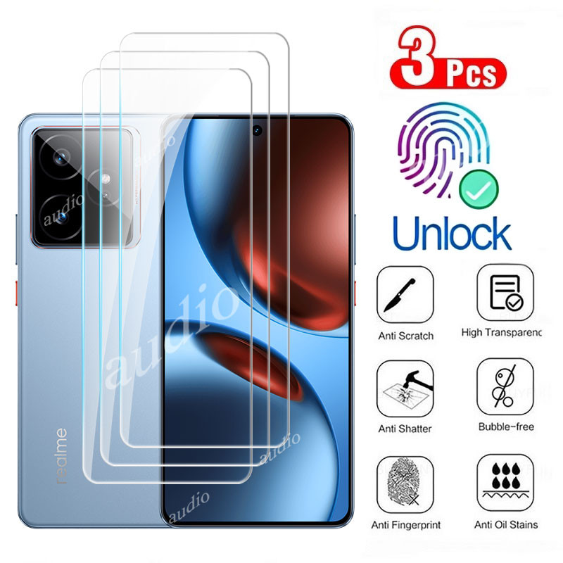 Realme GT 7 5G 3 ชิ้นกระจกนิรภัยป้องกันหน้าจอสําหรับ Realme GT 7T 7 5G 2025 โปร่งใสใสป้องกัน Slim ฟิ