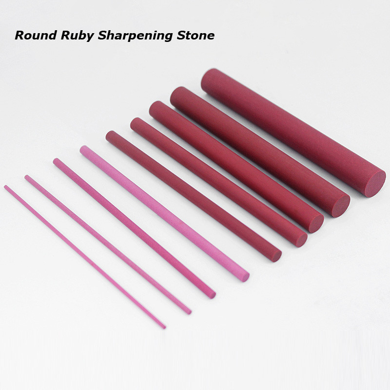 Dia1.5 ~ 10 มม.3000 Grits Ruby รอบ Oilstone Strip ขัด Sharpener Sharpening เครื่องมือสําหรับทุกมีดอุปกรณ์ครัว