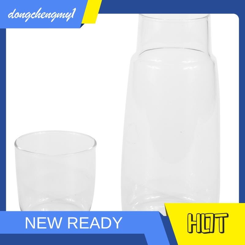 dongchengmy1.phClear Bedside Water Carafe Set with Tumbler Glass for Bedroom Nightstand, Night Water