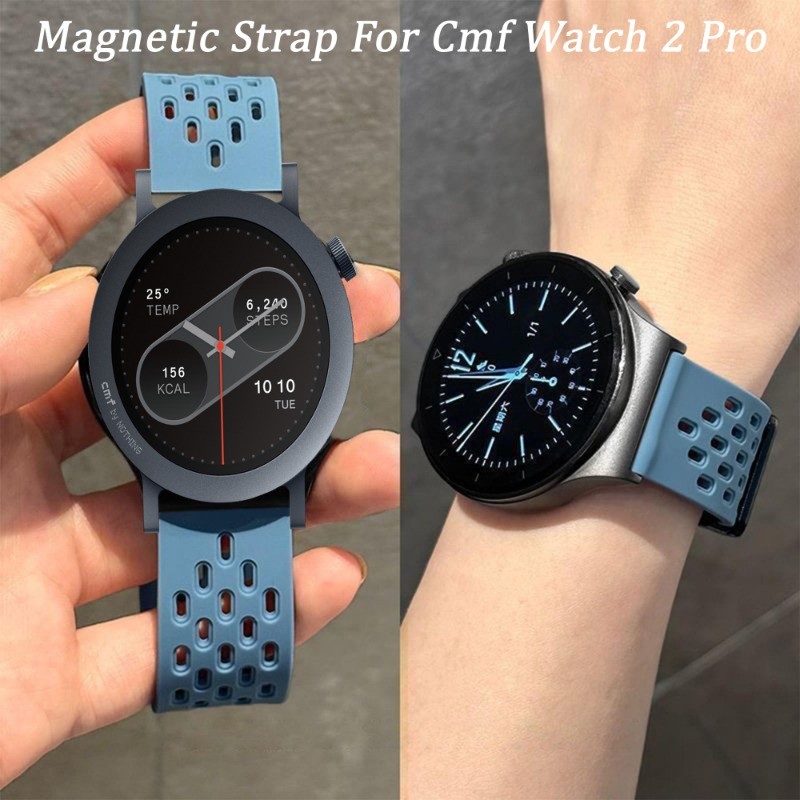 22 มม.20 มม.ซิลิโคนแม่เหล็กสําหรับ CMF นาฬิกา pro 2 สร้อยข้อมือกีฬาสําหรับ Realme นาฬิกา 3/2/2pro/S/S pro สายคล้อง Man และผู้หญิง