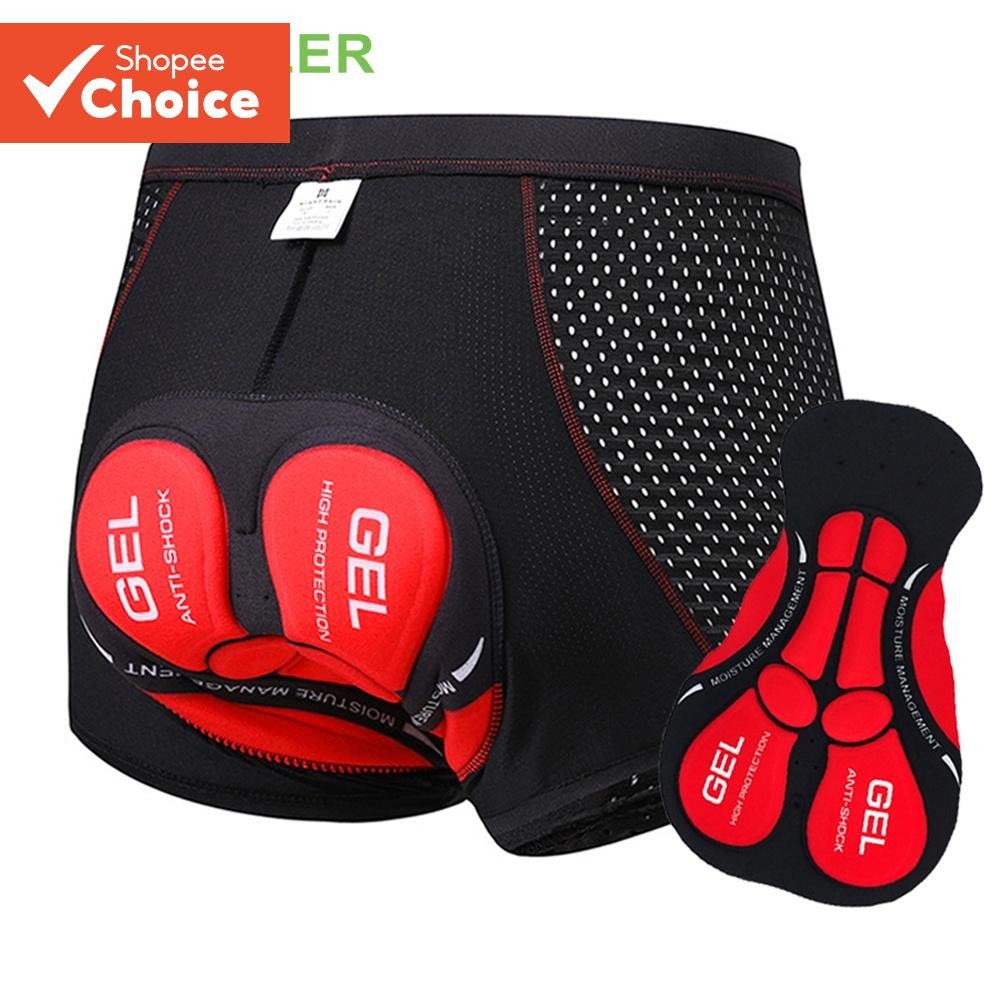 Newboler Breathable กางเกงขาสั้นขี่จักรยานผู้ชาย 5D เจล Pad กันกระแทกจักรยาน Underpant Mtb จักรยานเสือหมอบชุดชั้นใน