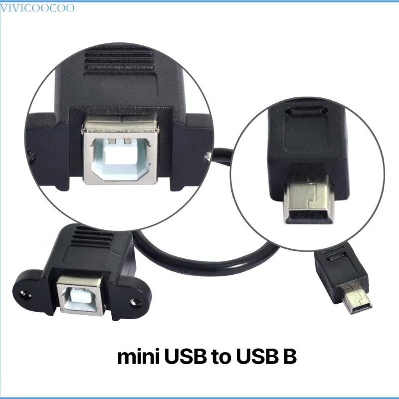 VIVI Mini USB to USB B สายเครื่องพิมพ์ USB สายเครื่องพิมพ์ Mini USB 5Pin ชาย USB B