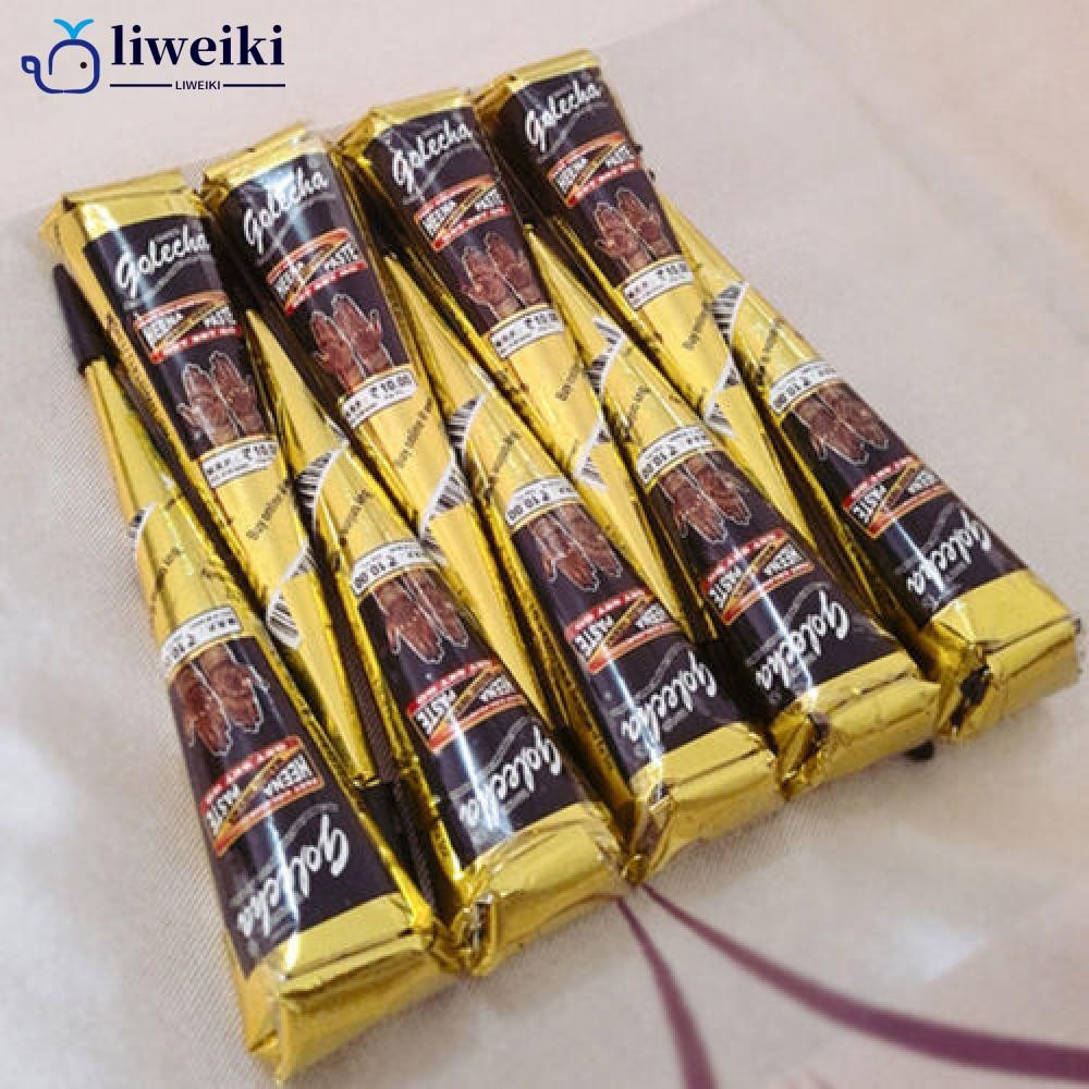 LIWEKI 1 PC 25g ผู้หญิงธรรมชาติ Jet Black Plant Henna Tattoo Paste Into The Dark D6F5