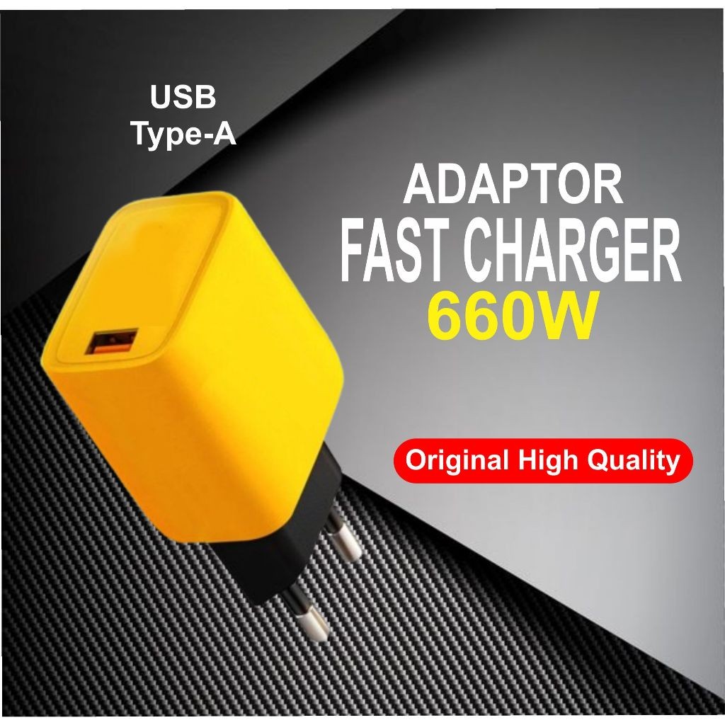 SMJ BATOK ADAPTER CHARGER 660W YELLOW SUPPORT FAST CHARGING คุณภาพดีที่สุด