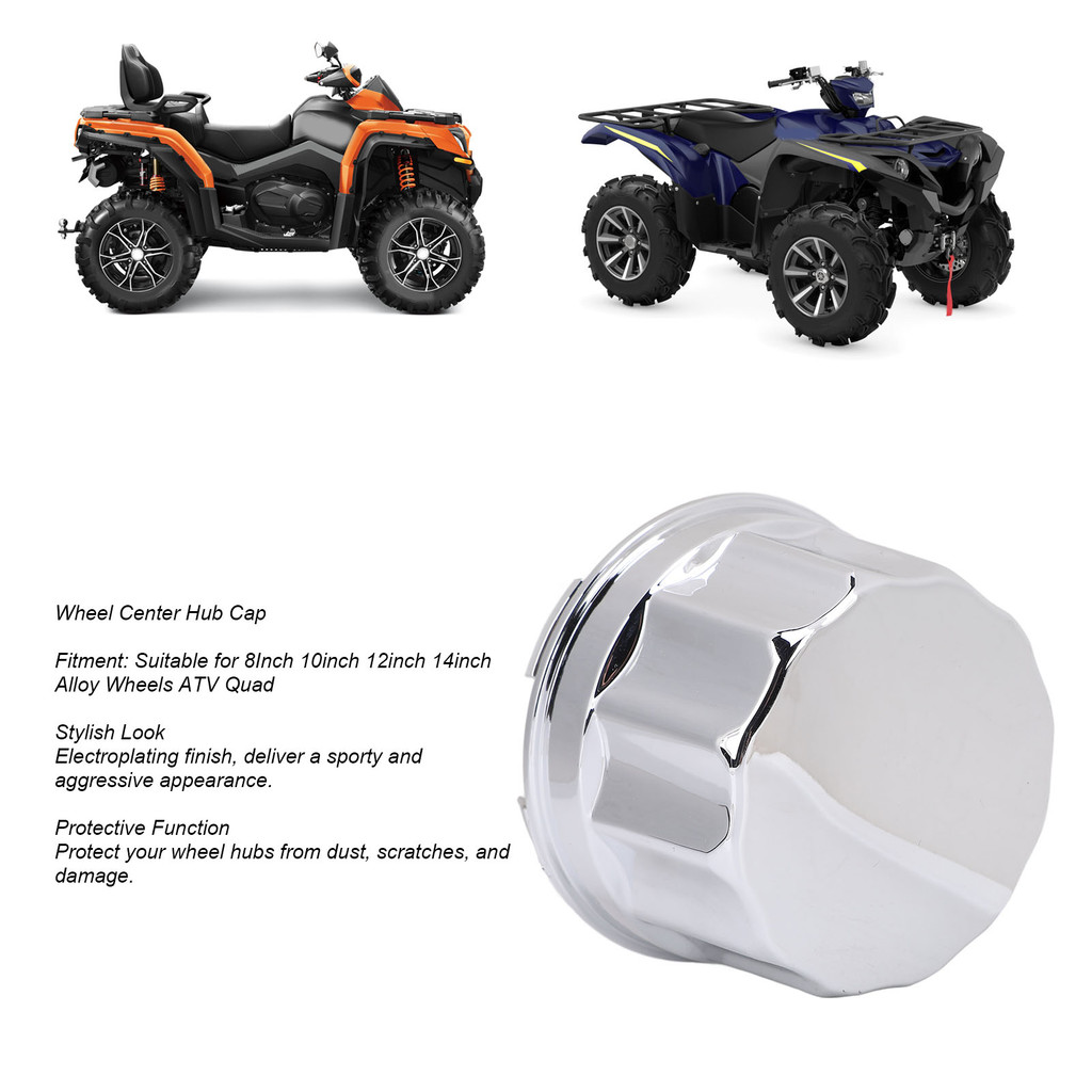 [LMC] 4 ชิ้น ATV ยางดุมล้อหมวกไฟฟ้าเสร็จสิ้นศูนย์ดุมล้อฝาครอบสําหรับ 8 นิ้ว 10 นิ้ว 12 นิ้ว 14 นิ้วล