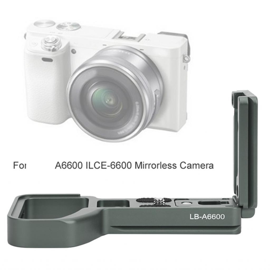 Muswanna-th อลูมิเนียมที่ยืดหยุ่นได้ L Shape Place Quick Release Plate Hand Grip ยึดยึดสำหรับกล้อง S