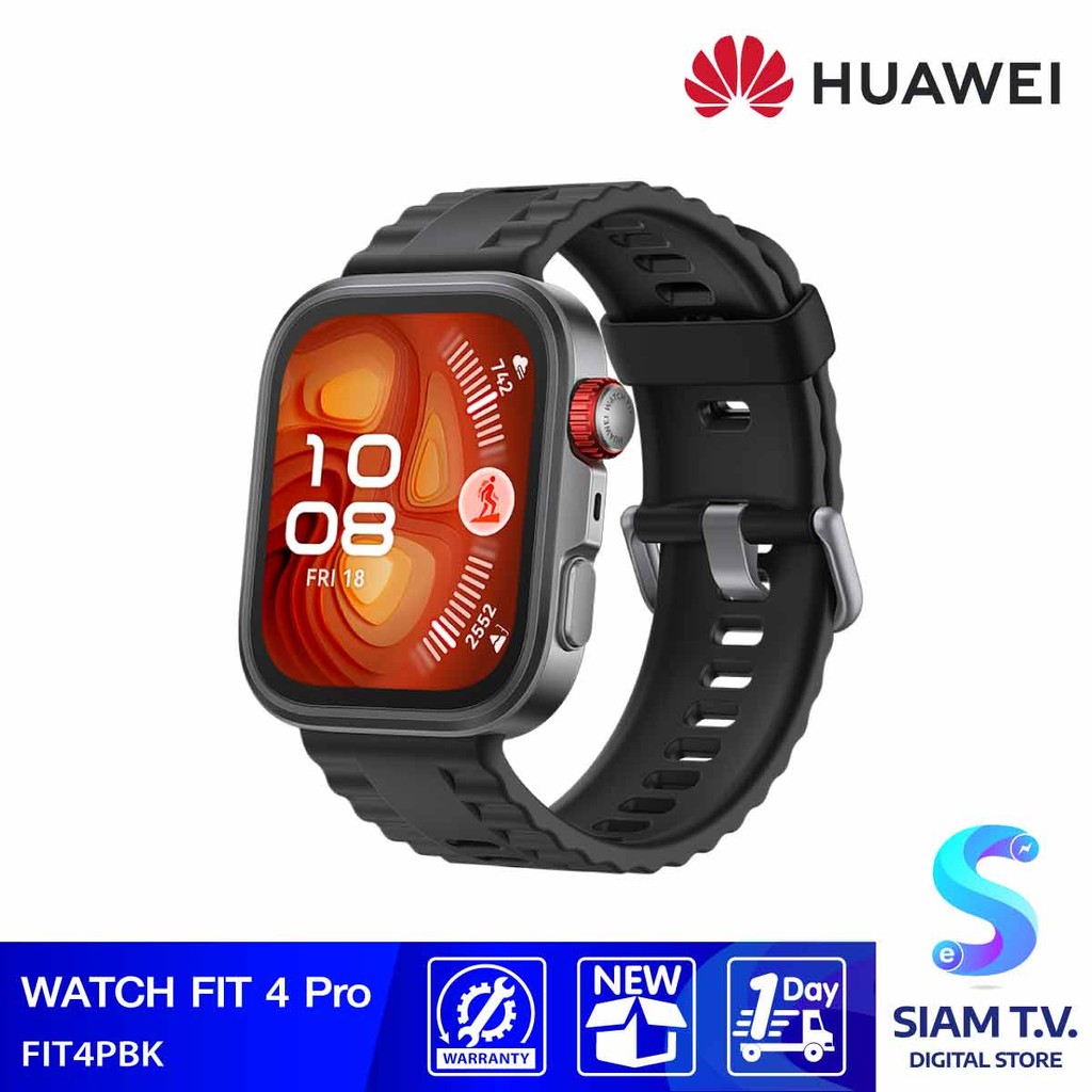 HUAWEI WATCH FIT 4 Pro (Black)  สายฟลูโรอีลาสโตเมอร์ โดย สยามทีวี by Siam T.V.