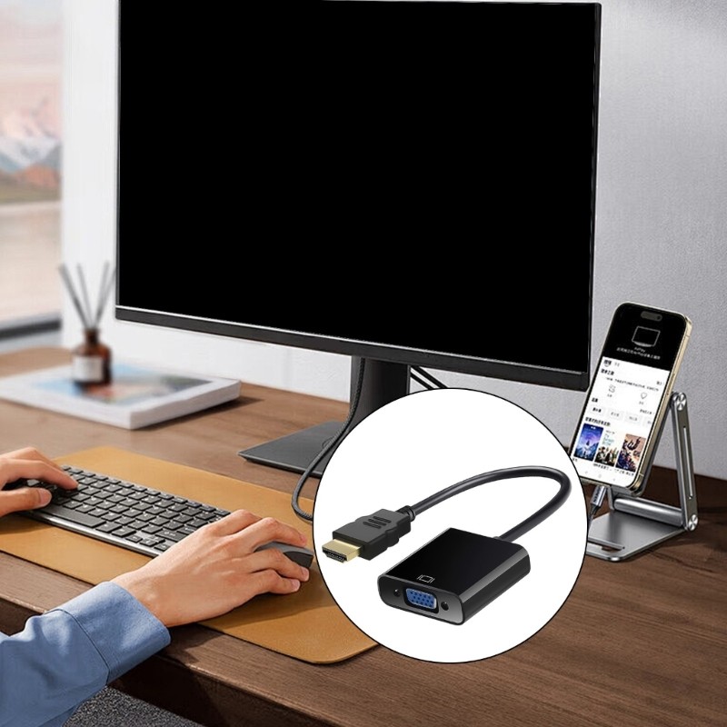 KIIK HDTV to VGA Cable HDTV คอมพิวเตอร์เป็น VGA Monitor Cable Female to Male สําหรับคอมพิวเตอร์