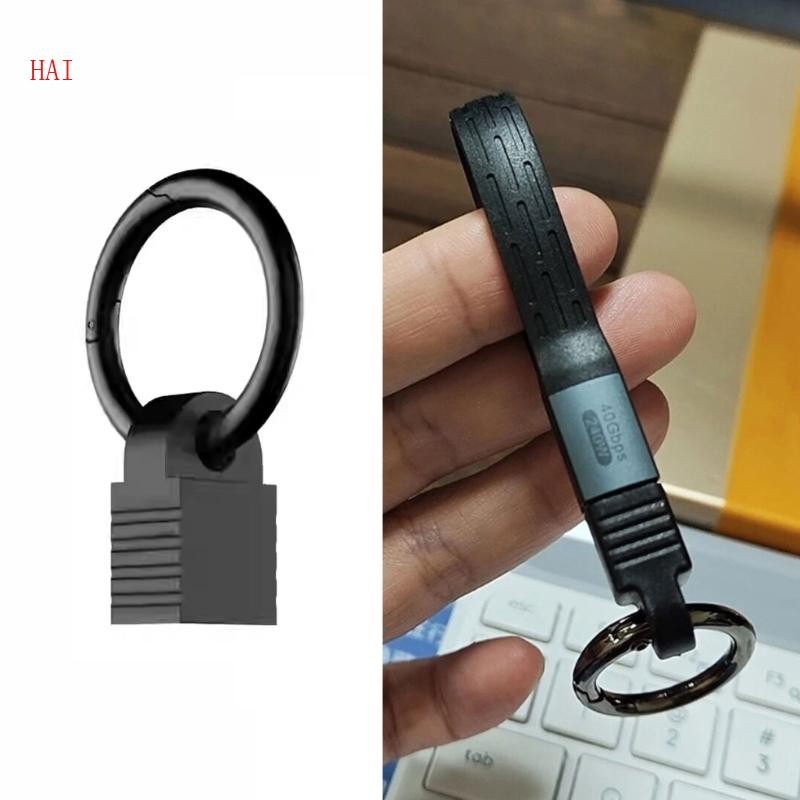 HAI Mini พวงกุญแจที่เป็นมิตรสายไฟสําหรับ Type C Wires Carrying Solution
