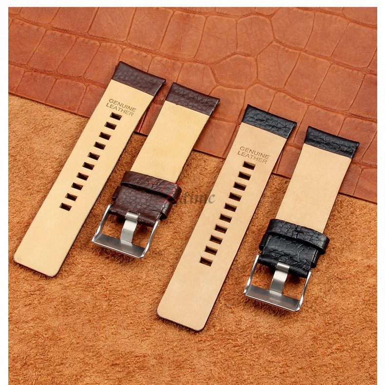 สายนาฬิกาข้อมือ สายหนังวัวแท้ ขนาด 24 มม. 24 มม. 24 มม. 26 มม. 28 มม. 30 มม. 32 มม. สีดํา สีน้ําตาล แบบเปลี่ยน สําหรับ Diesel DZ4323 7312 7314 1657 4318 - รูปที่ 5