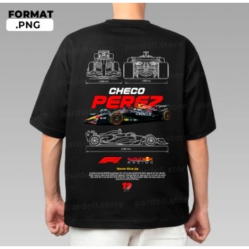Sergio Checo Perez Formula 1 เสื้อยืดขวดไมโครไฟเบอร์