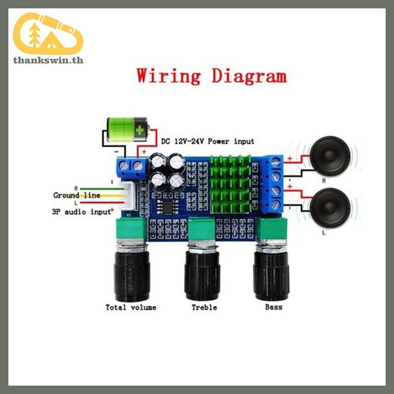 Thankswin XH-M567 TPA3116D2 Dual Channel บอร์ดขยายเสียงดิจิตอลสูงปรับต่ํา th