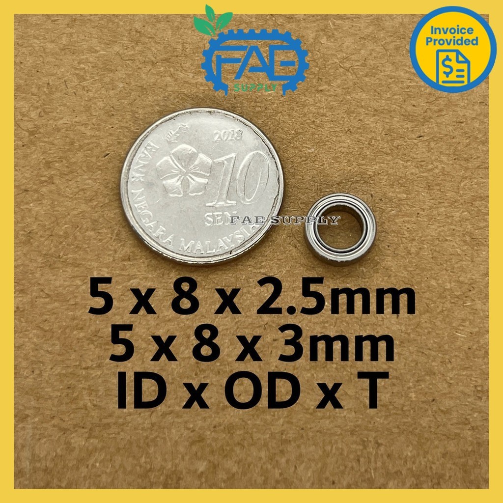 แบริ่ง MR85 ZZ 5x8x2.5 มม. MR85W3 ZZ 5x8x3 มม. MR85W4 5x8x4 มม. MR85K2 ZZ 5x8x2 มม. MR85K2 มม.