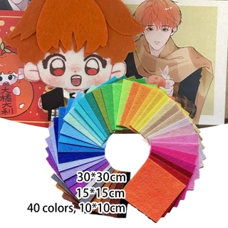 จัดส่งใน24ซม.ผ้าสักหลาด40สี หนา1MM ขนาด10CM 15CM 30CM แบบแข็ง สำหรับงานDIY ขายเป็นชุด แผ่นสักหลาด