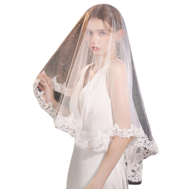 WIT Romance Tulle Veil เจ้าสาวสําหรับเจ้าสาวเพื่อนเจ้าสาวงานแต่งงานการถ่ายภาพ