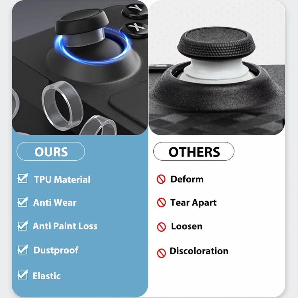 ชุด4ชิ้น แหวนซิลิโคนกันรอยจอย PS5 PS4 PRO XBOX PS5 VR2 ซิลิโคนจอย กันรอย - รูปที่ 6