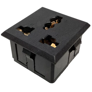 [ 1 ชิ้น ] AC-501 เต้ารับ AC Socket 10A 250VAC Universal เต้าเสียบแบบฝังติดหน้าตู้ AC Power Plug Socket AC Inlet Sock...