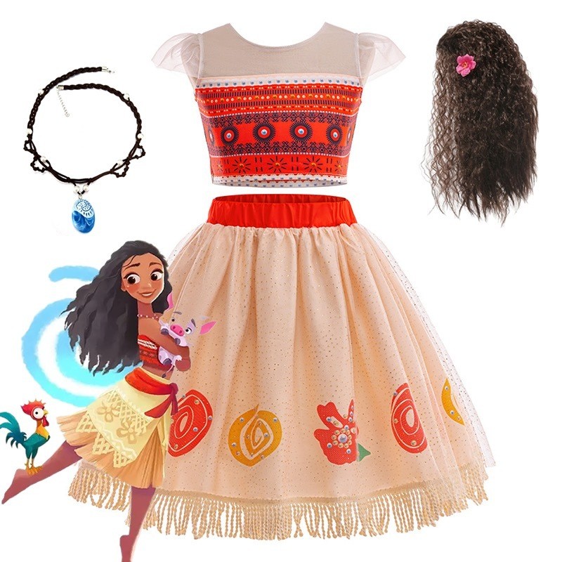 Ocean Moana เครื่องแต่งกายสําหรับเด็กคอสเพลย์ Moana ชุด aldult Moana เครื่องแต่งกายฮาโลวีนชุดบทบาทเล