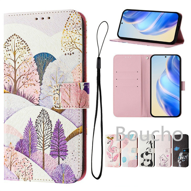 สําหรับ Itel P38 P40 P55 Plus P55T P665L 4G 5G ทาสีกรณีกระเป๋าสตางค์หนังช่องใส่การ์ดฝาครอบโทรศัพท์มื