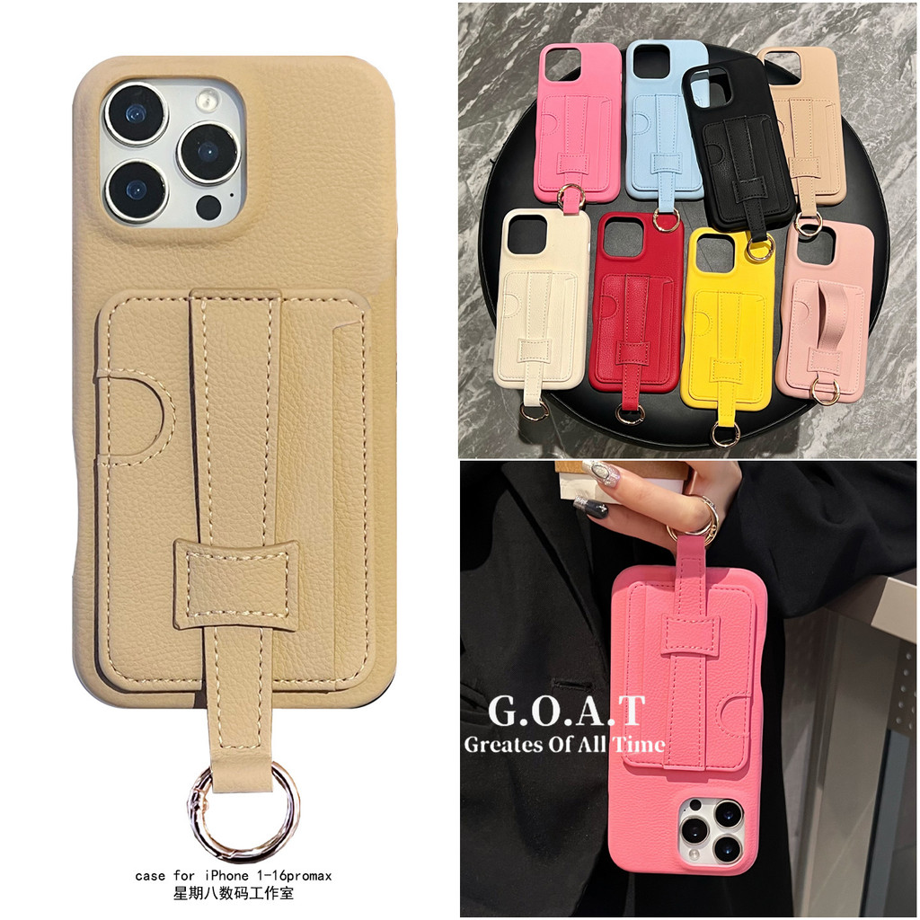 G.O.A.T กระเป๋าปิ๊กอัพจระเข้สีทึบเรียบง่าย casing iphone 17 pro max iphone 17 16 15 12 13 14 เคสนิ่ม เคสโทรศัพท์มือถือป้องกันการล่มสลาย