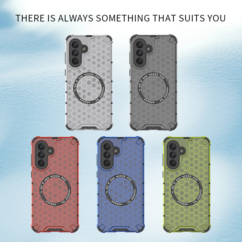 SAMSUNG Luxury Hollow การกระจายความร้อนแม่เหล็กสําหรับSamsung S25 Edge S25 Ultra S24 S23 Ultra Plus S23FE A56 A55 A36 A35 A26 A16 ไร้สายชาร์จปกแข็งกันกระแทก - รูปที่ 3