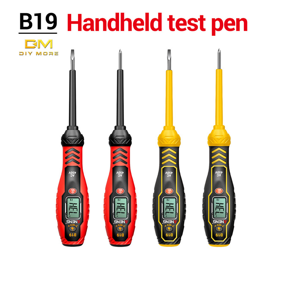 DIYMORE ANENG B19 ปากกาวัดอัจฉริยะที่มีความแม่นยําสูง, ปากกาทดสอบการเหนี่ยวนํามัลติฟังก์ชั่นจอแสดงผลดิจิตอล, การตรวจจับวงจร, การวัดแรงดันไฟฟ้าเปิด/ปิด