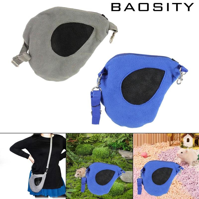 [Baosity] Hamster Travel Carrier กระเป๋าสะพายไหล่น้ําหนักเบาสบายกระเป๋าถือสําหรับ Sugar Glider Outdoor Small Animals Shopping