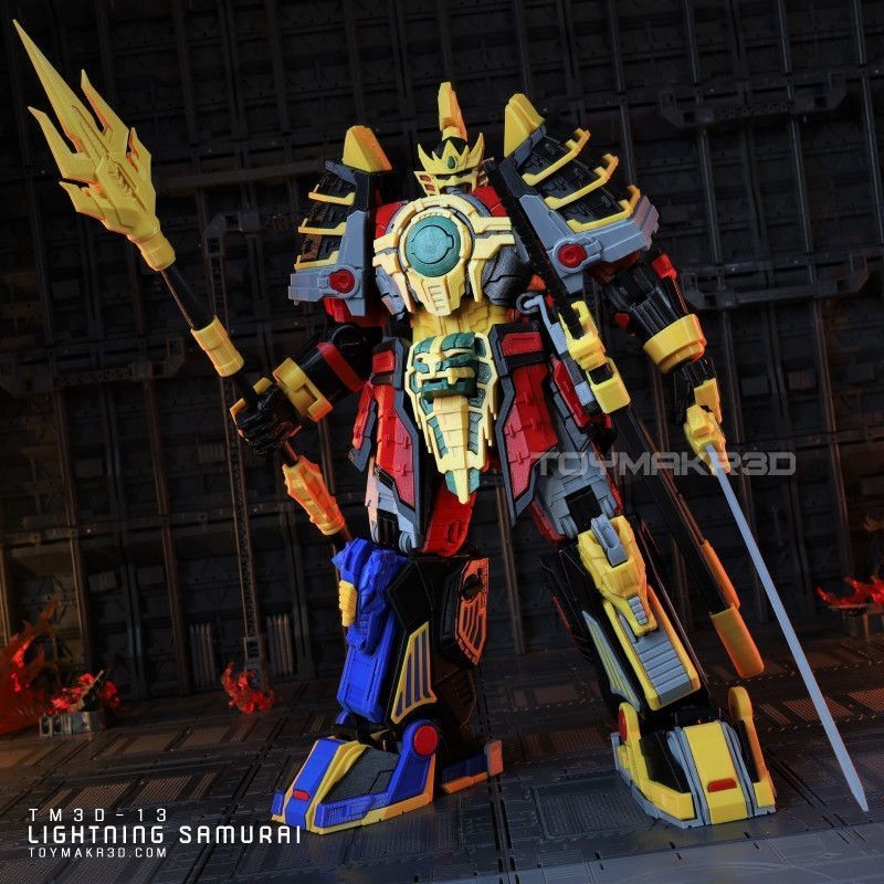 ฟิกเกอร์ข้อต่อ 3D ของ TOYMAKR นักรบสายฟ้าเมชา ของขวัญประกอบ โมเดลสำเร็จรูปที่สวยงาม ของเล่นทันสมัย