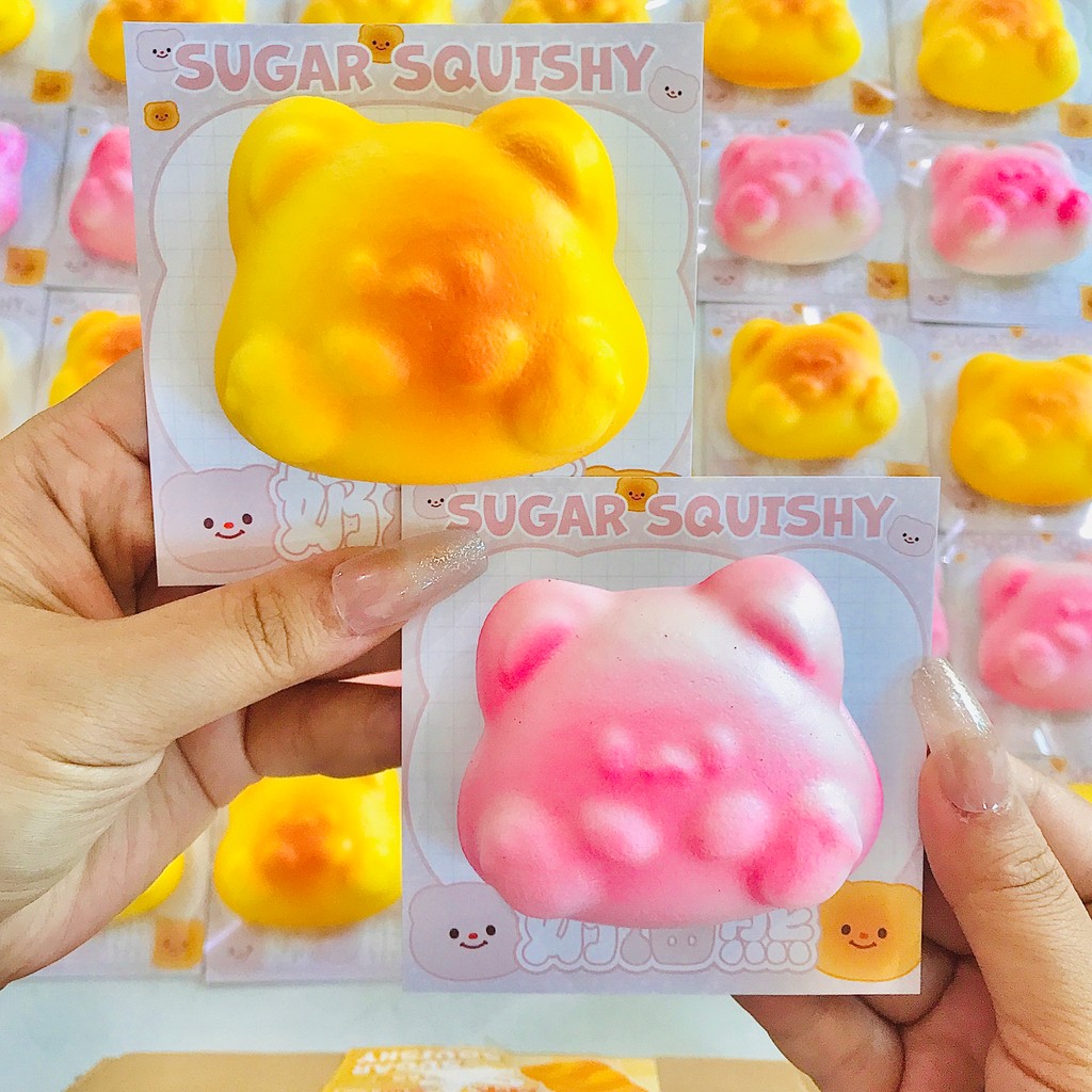 สกุชชี่น้ําตาล ครีมหมี 2 สี สกุชชี่ ช้า