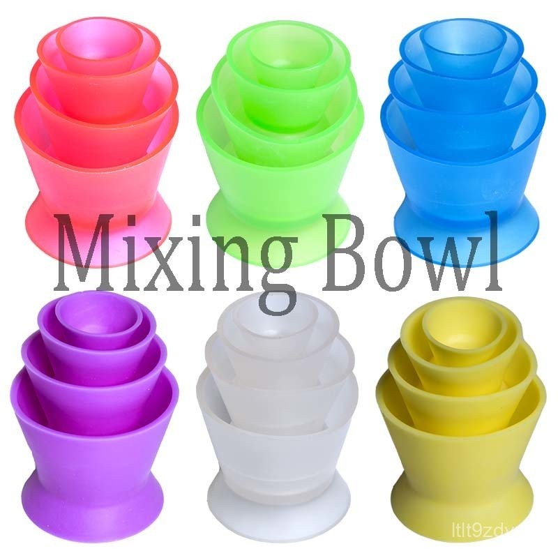 4 pcs/set New Dental Lab Silicone Mixing Bowl Cup Silicone Mixing Bowl Cup Dental Medical Equipment 