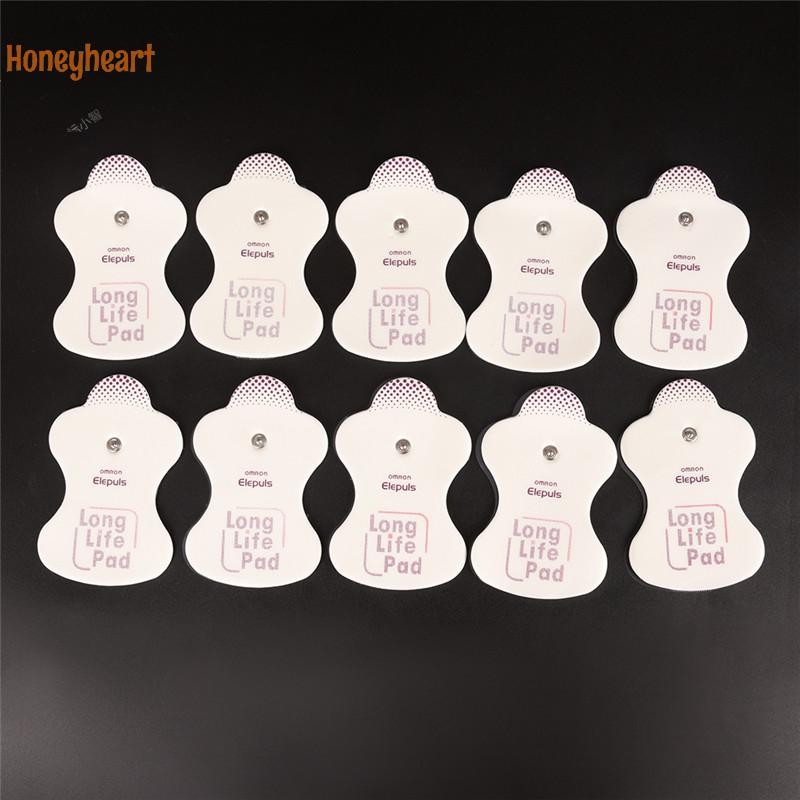<Honeyheart> 10 ชิ้นแผ่นเปลี่ยนอิเล็กโทรดสําหรับ Omron Massages Elepuls Long Life Pad
 ดี
