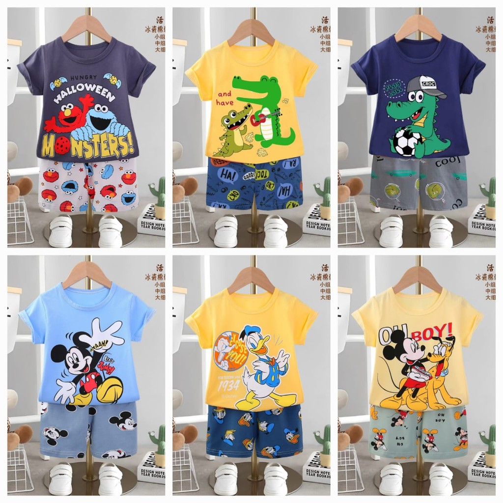 Cotton Baby Boy Kids Playset (1-9yrs old) Soft Cool Breathable Comfy ST00006