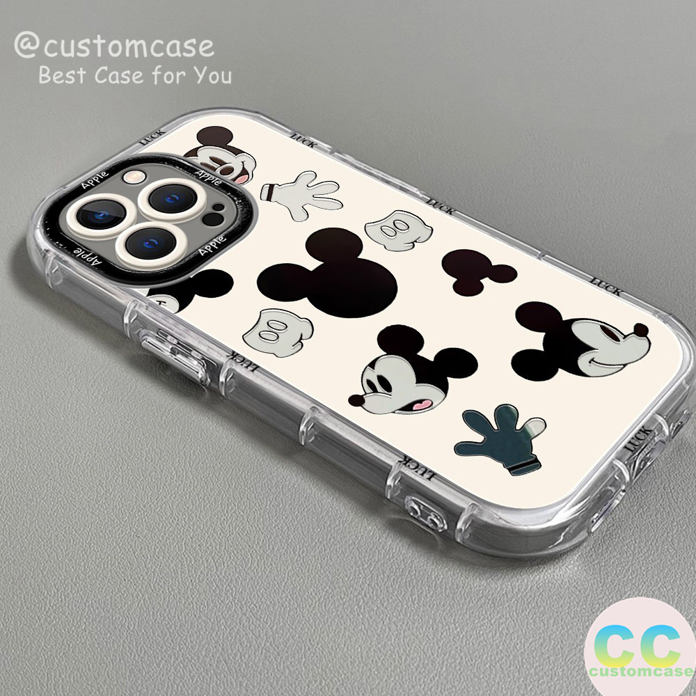 เคสไอโฟน 7Plus สำหรับ iPhone 13 11 16 14 15 12 Pro Max 8 7 15 16 14 Plus XR XS X Max การ์ตูนมิกกี้เมาส์แต่งหน้าที่น่ารัก - รูปที่ 6