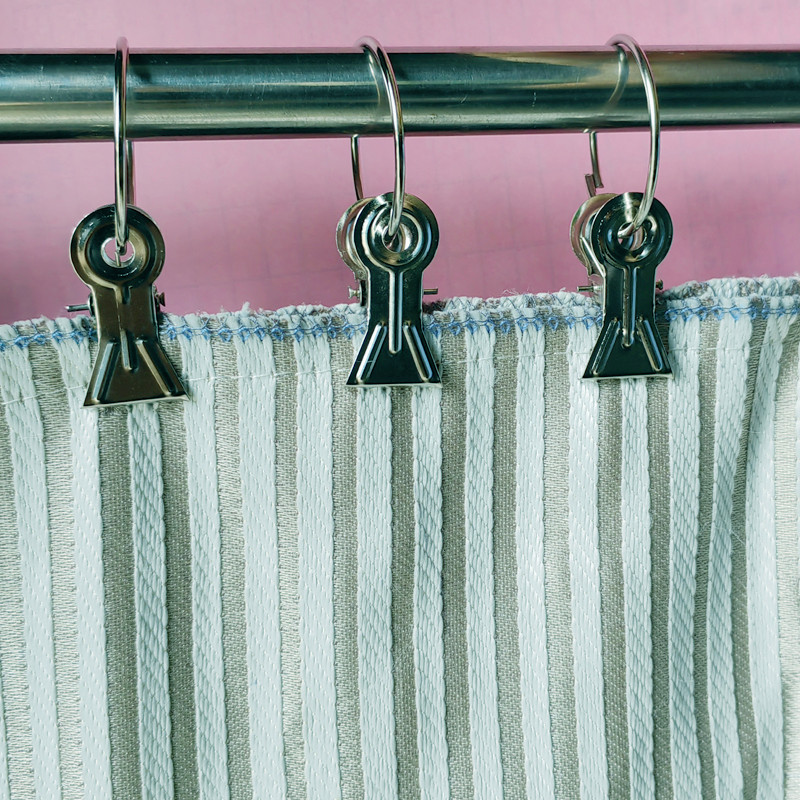 แนะนำ ผ้าม่าน 10ชิ้นทนทานฟันเลื่อยผ้าม่านคลิปที่มีแหวนแขวน-ความยืดหยุ่นที่แข็งแกร่งโลหะเหล็ก ไม้หนีบผ้า ราคาพิเศษ มีเก็บเงินปลายทาง