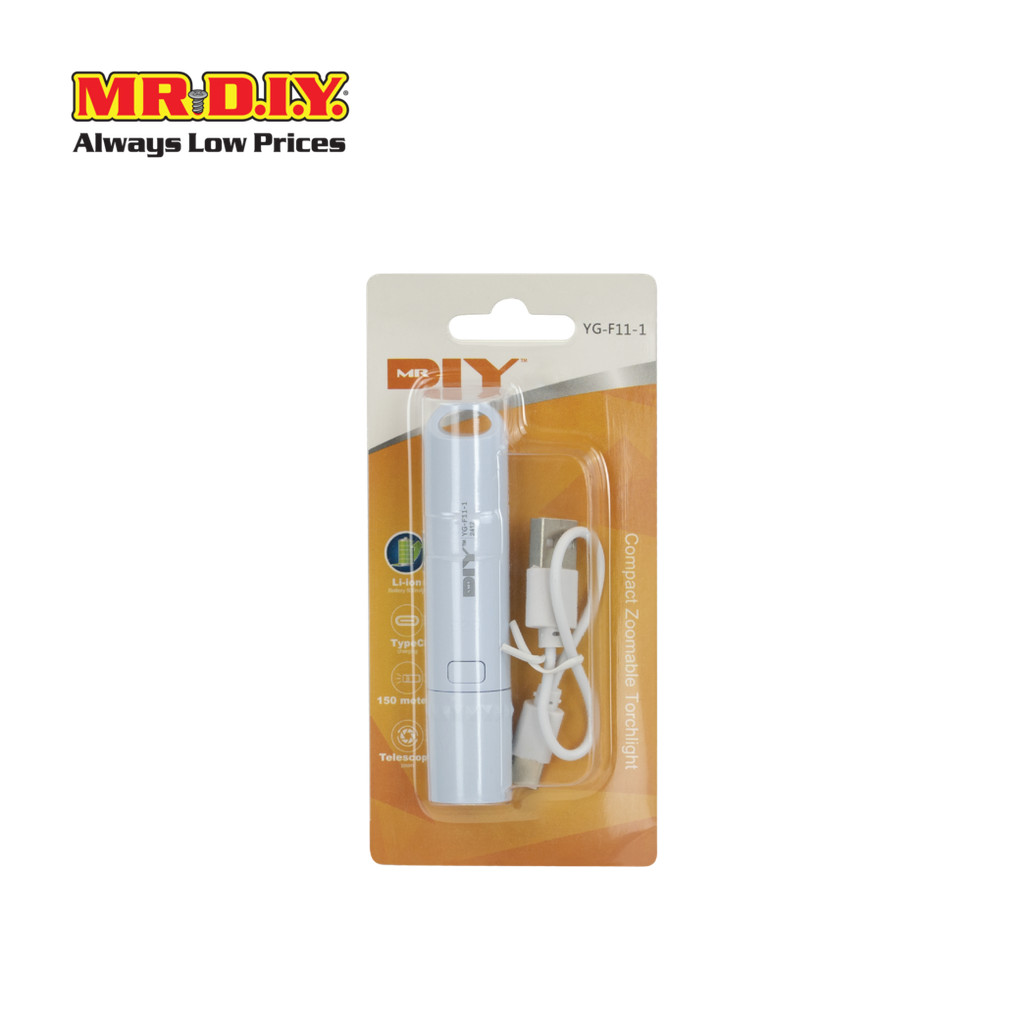 MR.D.I.Y ไฟฉายพกพา แบบชาร์จ USB รุ่น YG-F11-1