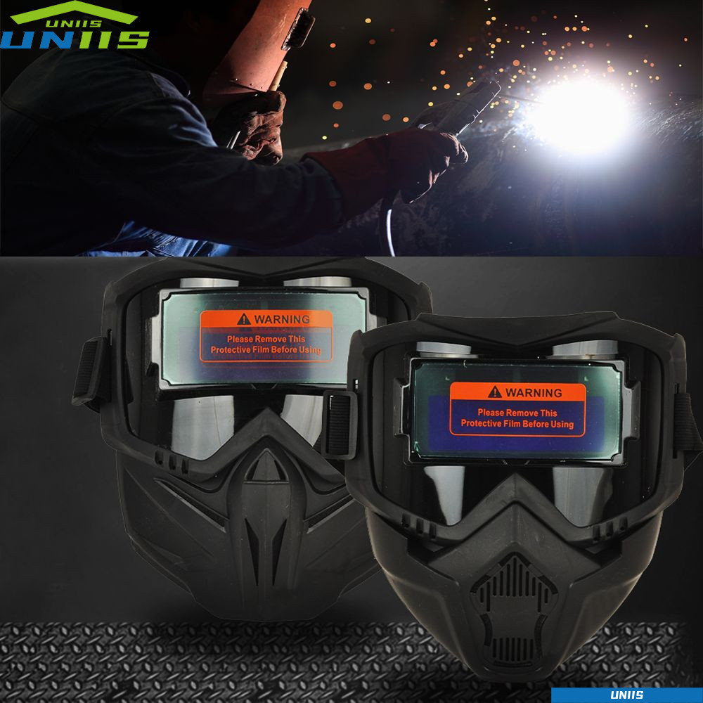 มีเอกลักษณ์ แว่นตาเชื่อม, ช่างเชื่อมปรับแสงอัตโนมัติที่ถอดออกได้, คุณภาพสูงแยกประเภทปรับวงทนต่อแรงกระแทกป้องกันใบหน้าทํางานอุปกรณ์ป้องกัน