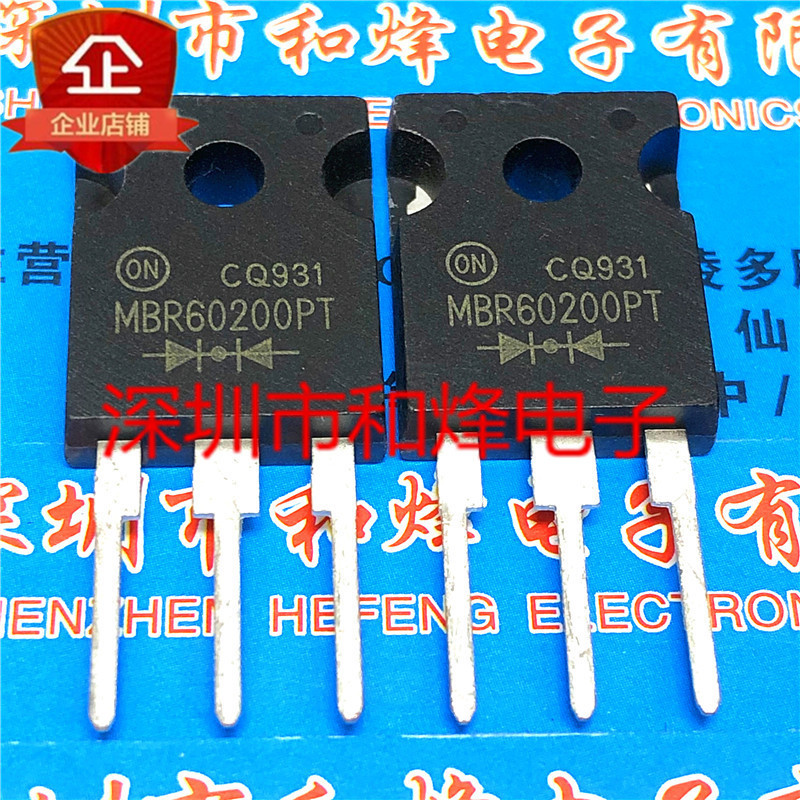MBR60200PT ไดโอด Shoteki กระแสไฟสูง 60A 200V TO-247 โกดังบรรจุภัณฑ์พร้อมสต็อก