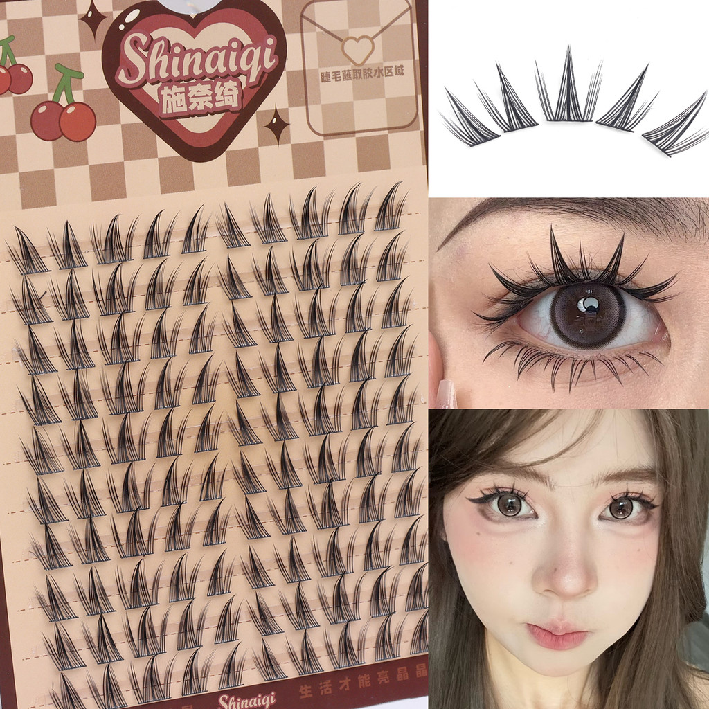 ขนตาปลอมดอกทานตะวันมังงะ 3D ธรรมชาติ - กาวฟรีคลัสเตอร์เดี่ยว Eye Lashes Extension เครื่องมือแต่งหน้า