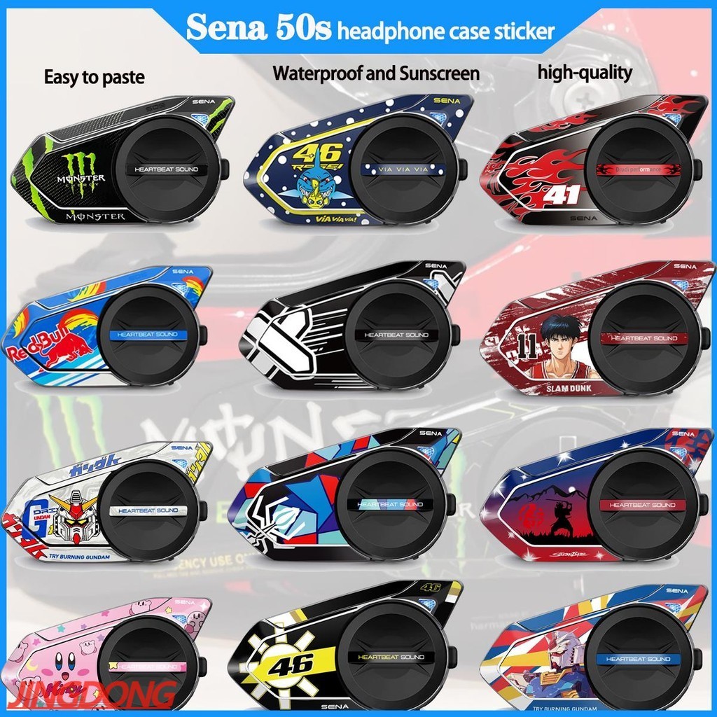 สําหรับ Sena 50s หูฟังบลูทูธตกแต่งสติกเกอร์ 3M วัสดุเกรดกันน้ํา Decals