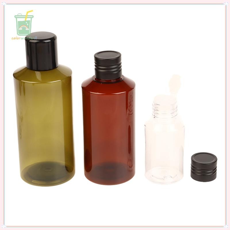 [สี] 50/75/100/150/200ml ขวดบีบพลาสติกพร้อมลูกบิด PET โลชั่นแชมพูขวดรีฟิลคอนเทนเนอร์ตัวอย่างเครื่องสําอางที่ว่างเปล่า TH