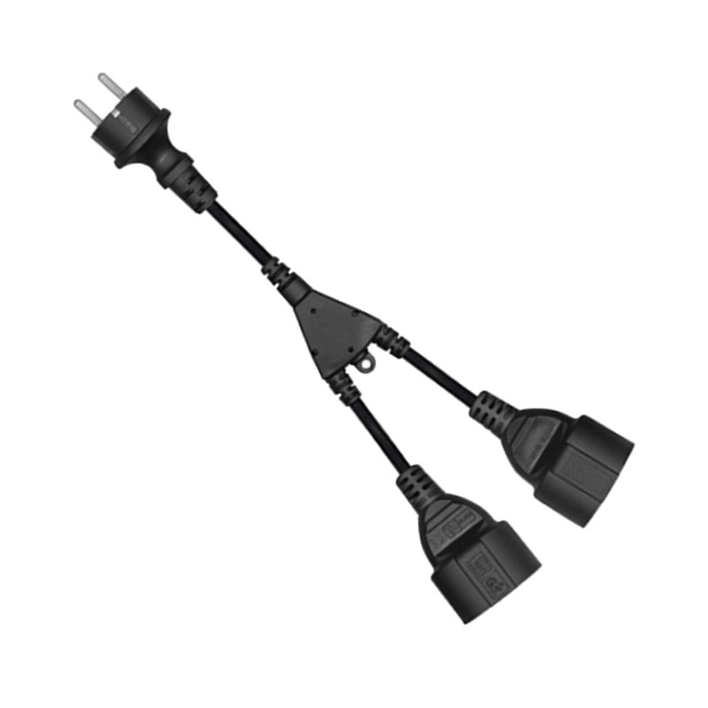 Doublebuy 16A 4 8MM Power Splitter Cable Male to Female Connector 30CM Design