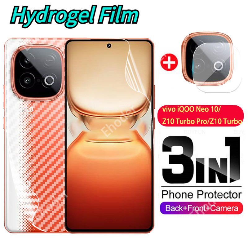 คลุมทั้งหมดป้องกันหน้าจอสําหรับ iQOO Neo 10 5G 2025 ด้านหน้าด้านหลังฟิล์มไฮโดรเจลนุ่มสําหรับ iQOONeo
