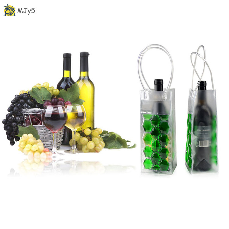 Wine Chills Bag Wine Chiller Ice Plastic Bag Wine Cooler With Handle