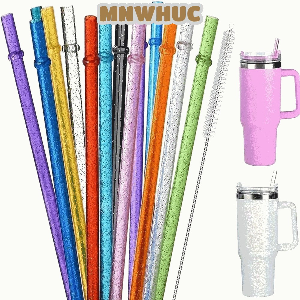 MNWHUC 1PC ผงทองหลอดพลาสติก,แบบพกพาReusable Glitterฟาง,รถถ้วยฟางแปรงทําความสะอาดถ้วยอุปกรณ์เสริมนมชา