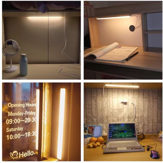 หลอดไฟ LED โคมไฟแม่เหล็ก USB ไฟ 40/50CM 3 สี 9 ระดับ แถบไฟหรี่ โคมอ่านหนังสือ โคมติดผนังห้องนอน
