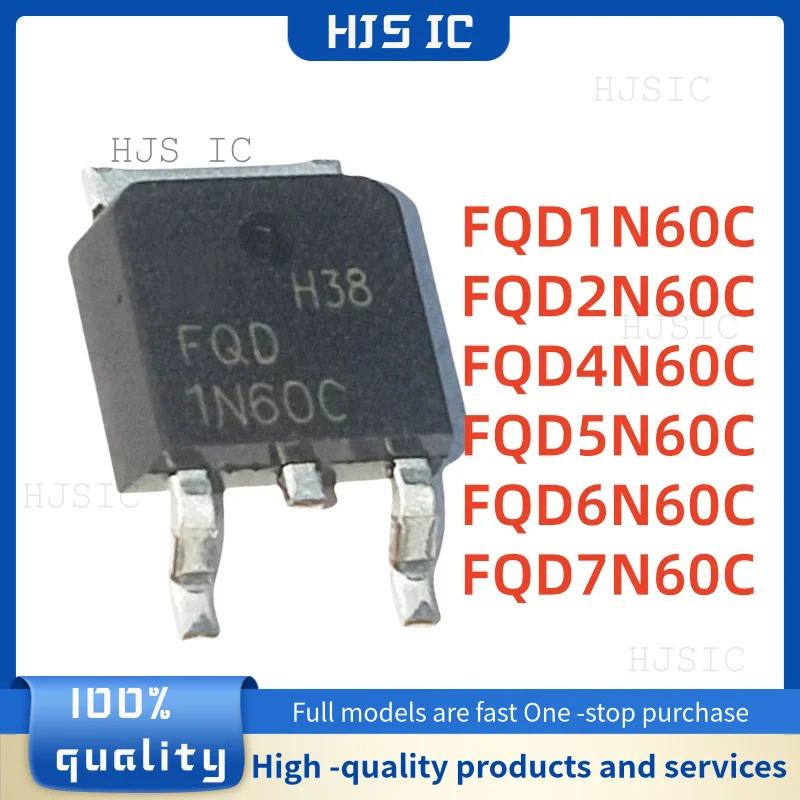 1-5PCS FQD1N60C 1N60C FQD2N60C 2N60C FQD4N60C 4N60C FQD5N60C 5N60C FQD6N60C 6N60C ทรานซิสเตอร์-Effec